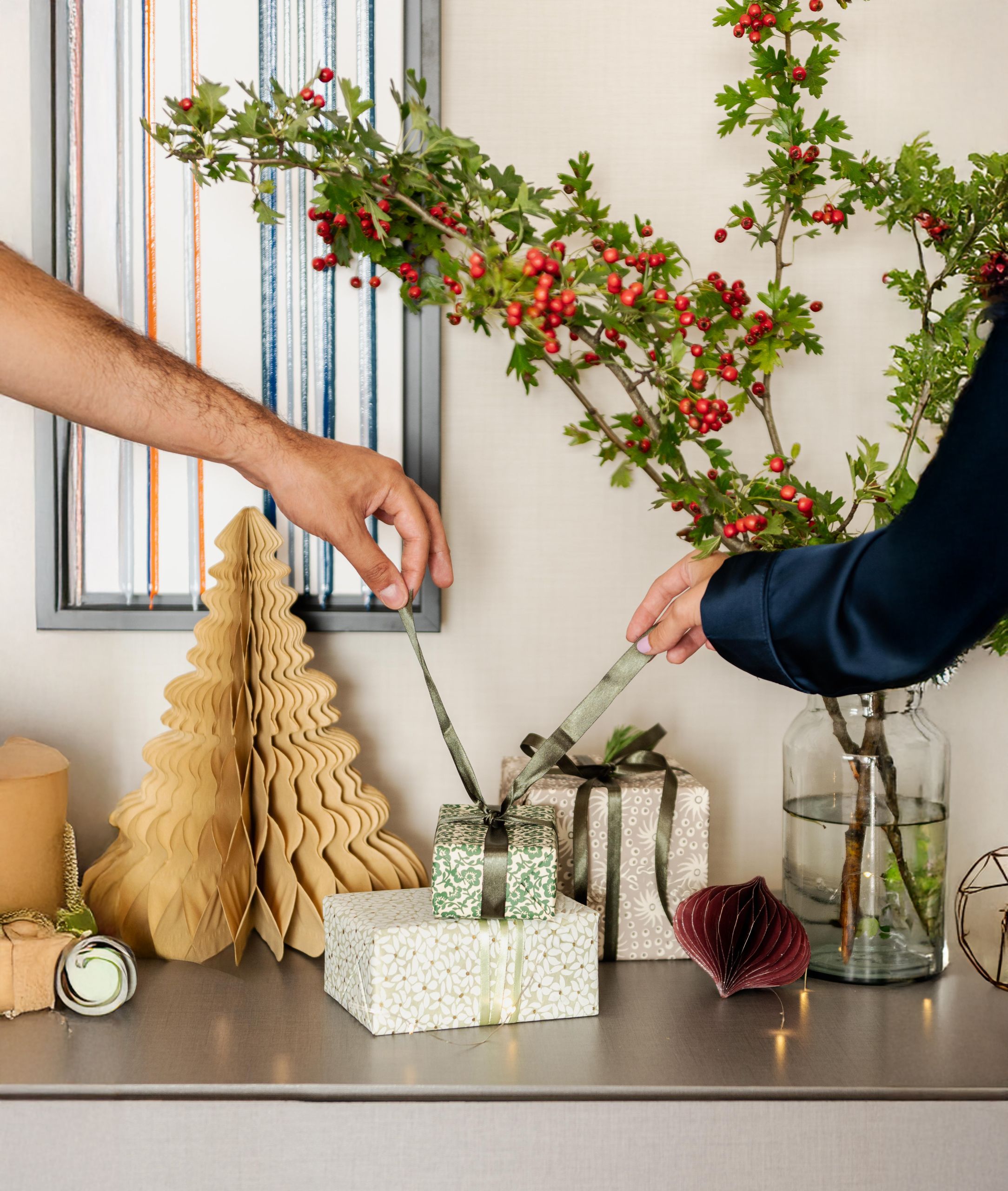 Christmas presents in penthouse